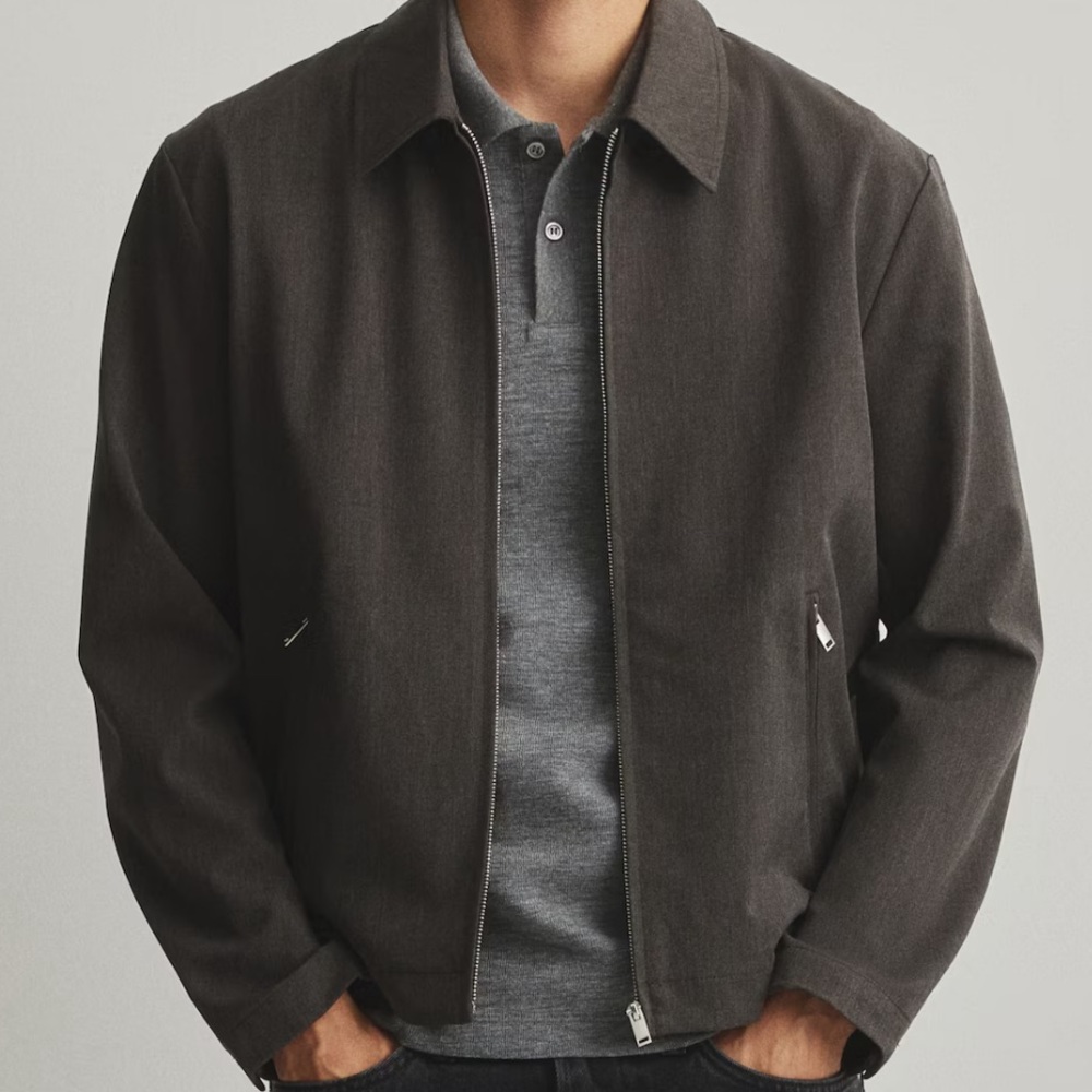 NWOT H&M Men's Charcoal Gray Lightweight Jacket size L